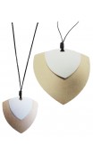 Collar Con Doble Chapon Triangular