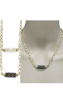 Collar Con Piedra Rectagular 