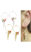 Pendientes Aro Con Pluma